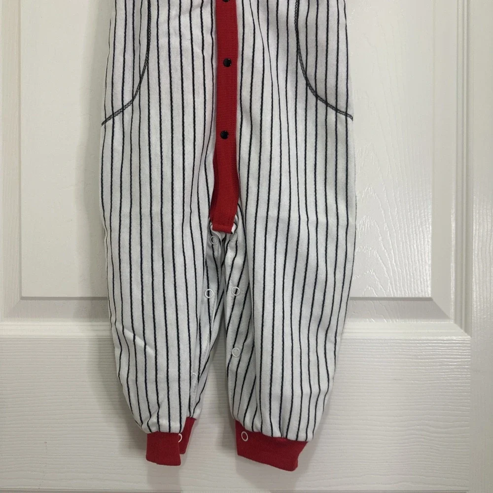 Vintage buster brown 18 months boys 2 piece romper/Polo Shirt baseball theme USA